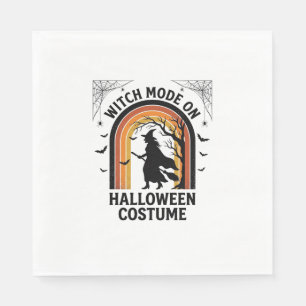 Halloween Witch Shirt Funny Costume Vintage Engrav Napkin