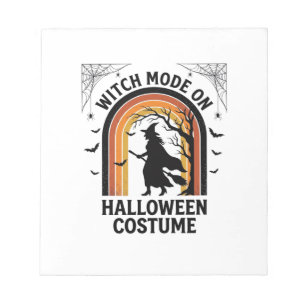 Halloween Witch Shirt Funny Costume Vintage Engrav Notepad