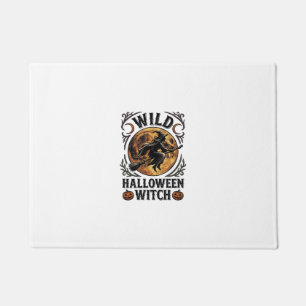 Halloween Witch Shirt Vintage Broom Moon Graphic_1 Doormat