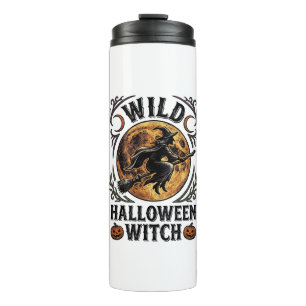 Halloween Witch Shirt Vintage Broom Moon Graphic_1 Thermal Tumbler
