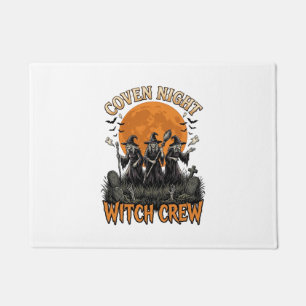 Halloween Witch Shirt Vintage Engraved Coven Night Doormat