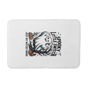 Halloween Witch Shirt Vintage Ghost Humour Design_ Bath Mat