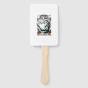 Halloween Witch Shirt Vintage Ghost Humour Design_ Hand Fan