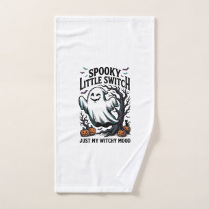 Halloween Witch Shirt Vintage Ghost Humour Design_ Hand Towel