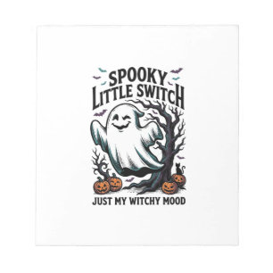 Halloween Witch Shirt Vintage Ghost Humour Design_ Notepad