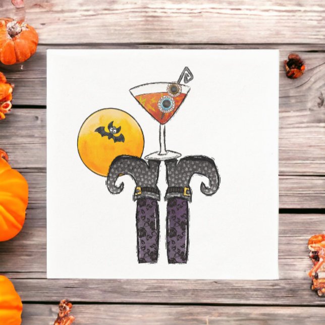 Halloween Witch Shoes Drink  Napkin (Creator Uploaded)
