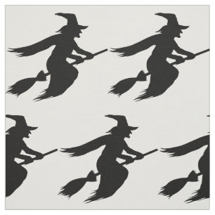 Halloween Witch Silhouette Fabric