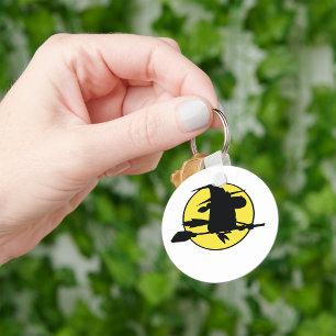 Halloween Witch Silhouette Key Ring