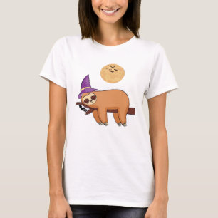 Halloween Witch Sloth Oversized T-Shirt