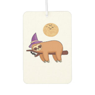 Halloween Witch Sloth Oversized T-Shirt Car Air Freshener