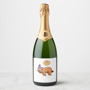 Halloween Witch Sloth Premium T-Shirt Sparkling Wine Label