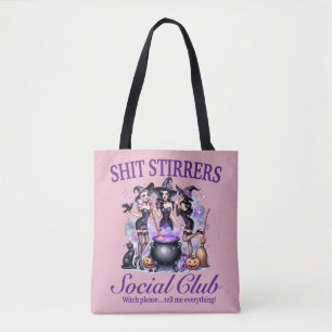 Halloween Witch Social Club Tote Bag