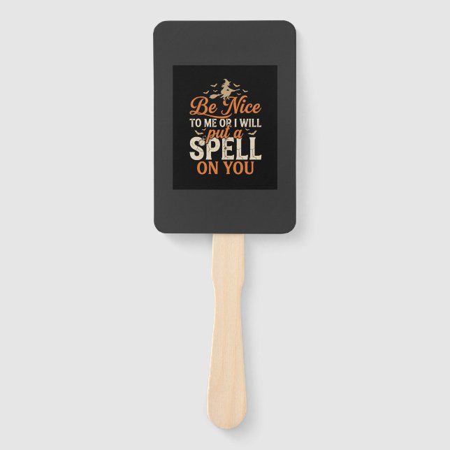 Halloween Witch Spell Graphic_1 Hand Fan (Front)