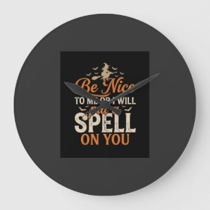 Halloween Witch Spell Graphic_1 Large Clock