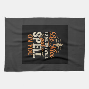 Halloween Witch Spell Graphic_1 Tea Towel