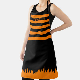 Halloween Witch Stripes Apron