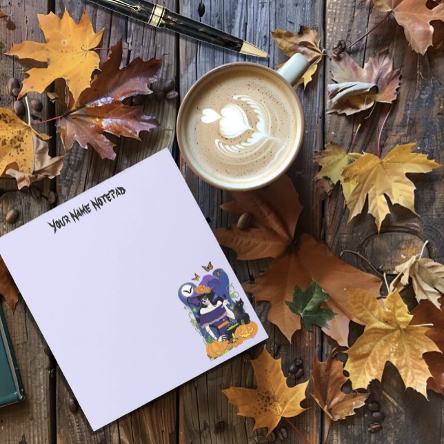 Halloween Witch Sugar Skull Notepad (Creator Uploaded)