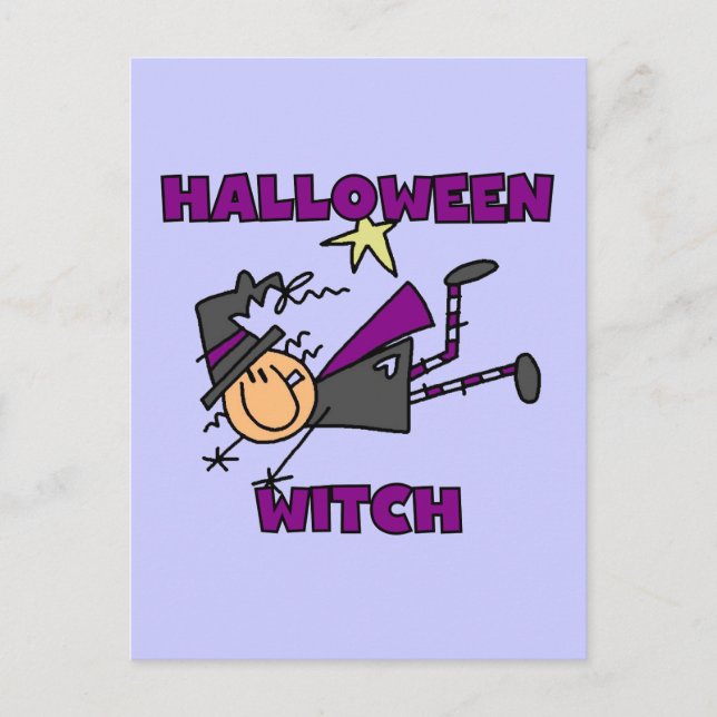Halloween Witch T-shirts and Gifts Postcard (Front)