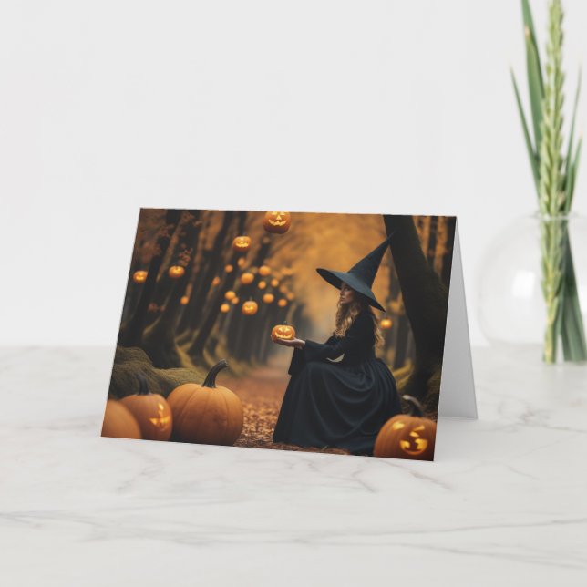 Halloween Witch Thank You Card (Front)
