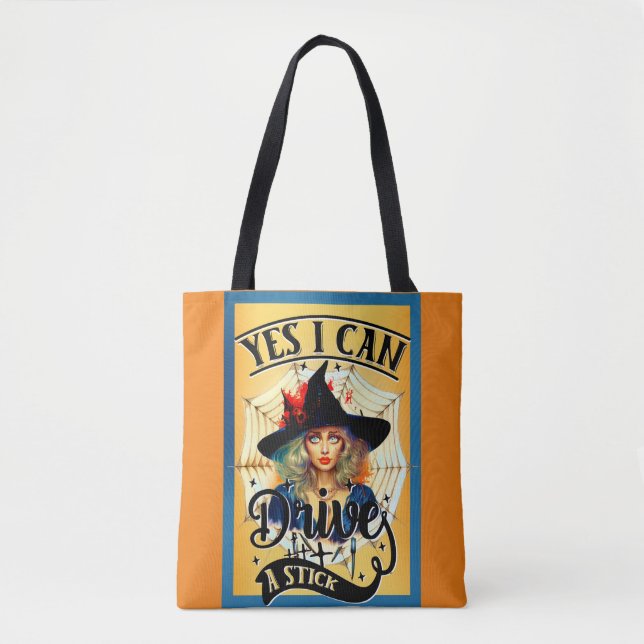 Halloween Witch Themed Tote Bag (Front)