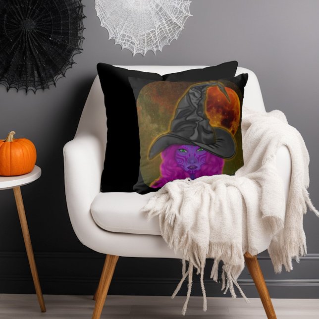 Halloween Witch Throw Pillow (Creator Uploaded)
