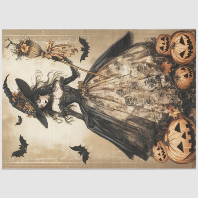 Halloween Witch Tissue Paper (Front)