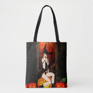 Halloween Witch Tote Bag