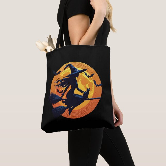 Halloween Witch Tote Bag  Stylish Women’s Hallowen (Close Up)