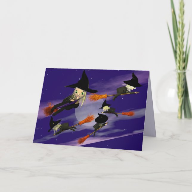 Halloween Witch Traffic Card (Front)
