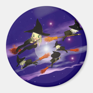 Halloween Witch Traffic Magnet