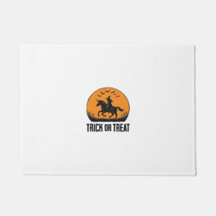 Halloween Witch Trick Or Treat Vintage Moon_1 Doormat