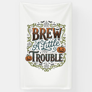Halloween Witch Typography Brew A Little Trouble_1 Banner