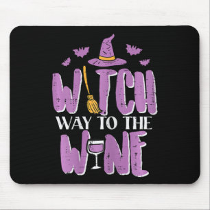 Halloween Witch Way To Funny Pun Costume Party Mum Mouse Mat