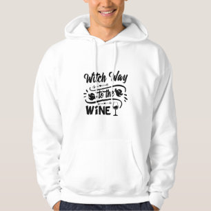 Halloween Witch Way To The Wine Birthday Hoodie