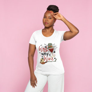 HALLOWEEN WITCH WAY TO THE WINE   WINE LOVER T-Shirt