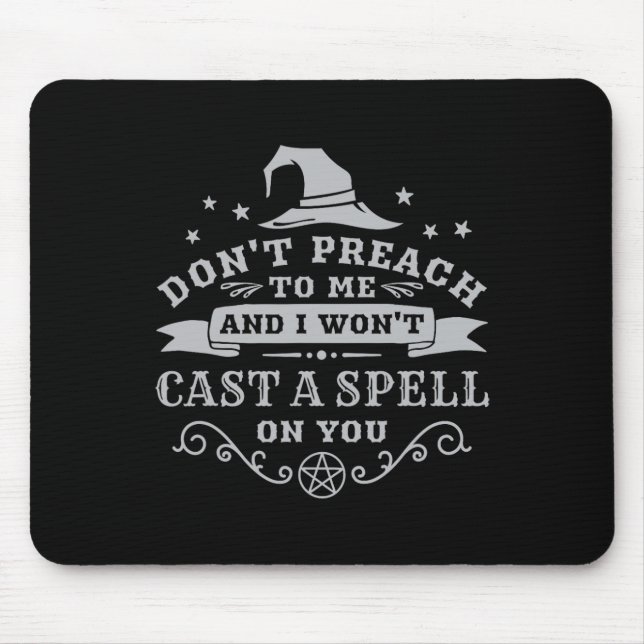Halloween Witch Wicca Witchcraft Pagan Wiccan Wome Mouse Mat (Front)