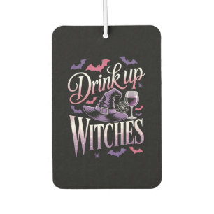 Halloween Witch Wine � Drink Up Car Air Freshener