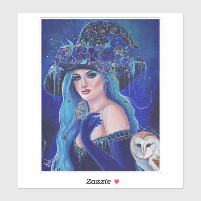 Halloween witch with butterflies by Renee Lavoie (Sheet)