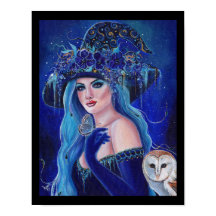Halloween witch with butterflies by Renee Lavoie