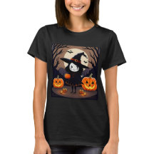 Halloween Witch with Pumpkins