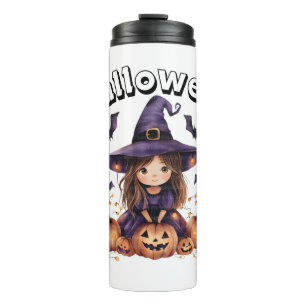 Halloween Witch with Pumpkins Tumbler
