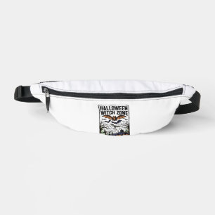 Halloween Witch Zone Vintage Graveyard Bats Design Bum Bags