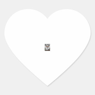 Halloween Witch Zone Vintage Graveyard Bats Design Heart Sticker