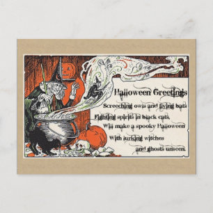 Halloween Witchery postcards, Halloween Postcard