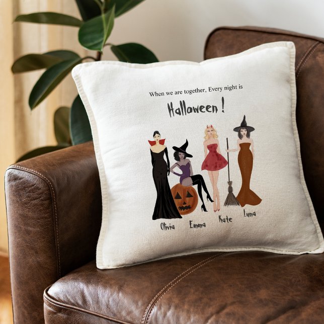 Halloween, witches, best friend gift, cushion (Creator Uploaded)