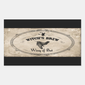 Halloween Witches Brew Ingredient - Wing of Bat Rectangular Sticker