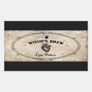 Halloween Witches Brew - Love Potion Rectangular Sticker