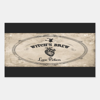 Halloween Witches Brew - Love Potion Rectangular Sticker