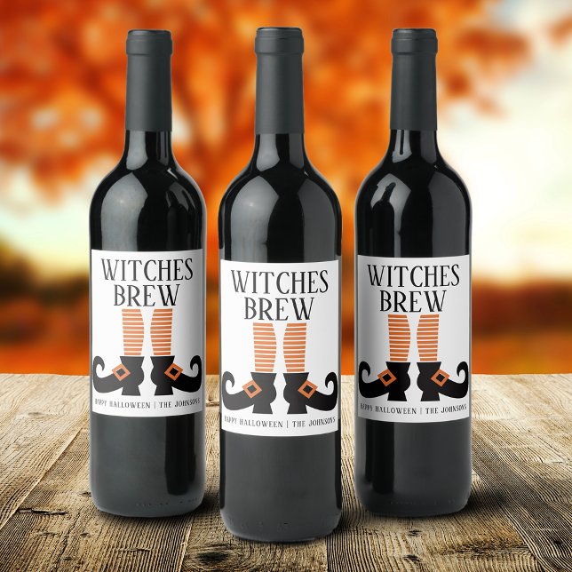 Halloween Witches Brew Personalized Wine Label (Halloween Witches Brew Personalized Wine Label)