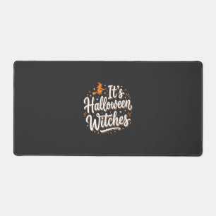 Halloween Witches Cute Witch Quote Design_1 Desk Mat